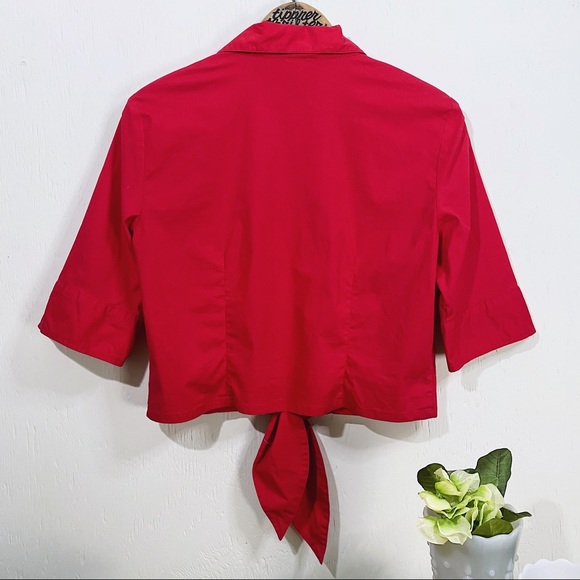 Rafaella Cropped Front Tie Blouse - Picture 5 of 6